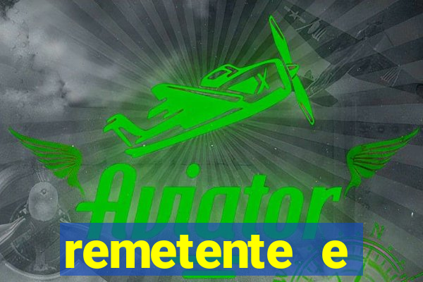 remetente e destinatário modelo