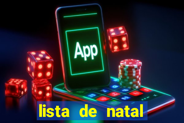 lista de natal para imprimir