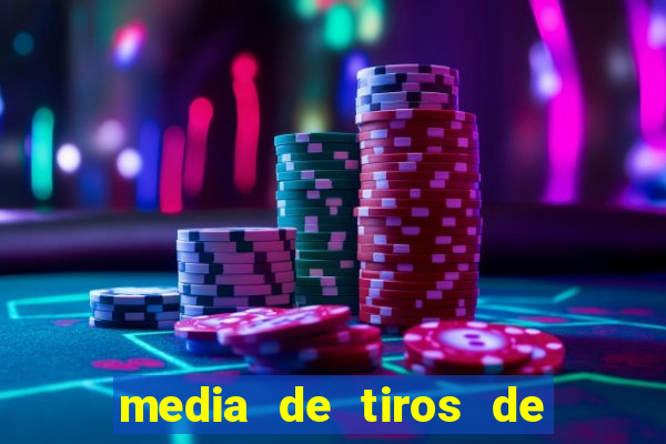 media de tiros de meta por jogo