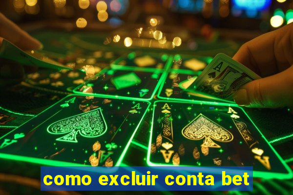 como excluir conta bet