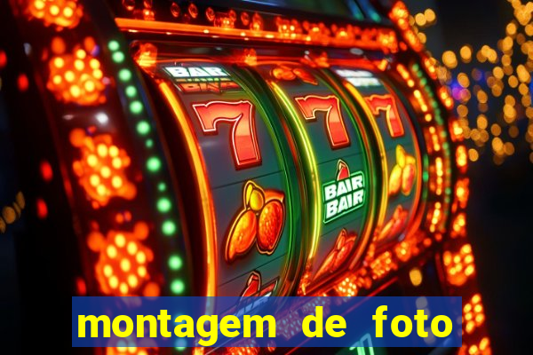 montagem de foto com camisa de time de futebol