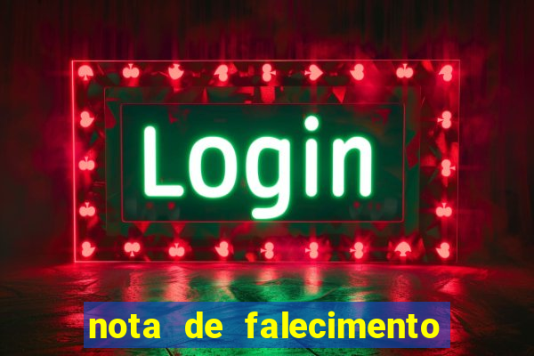 nota de falecimento a tribuna santos hoje