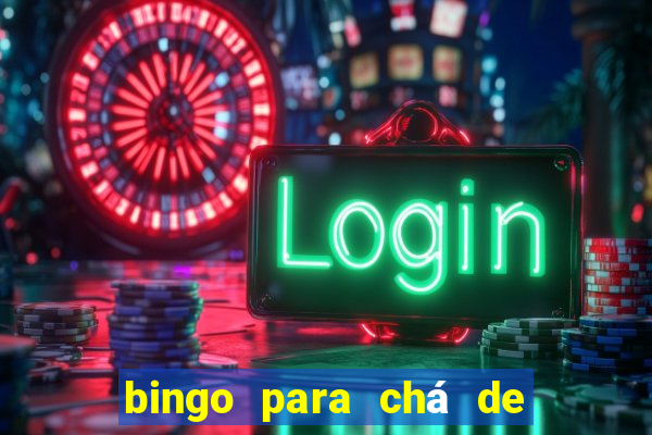 bingo para chÃ¡ de bebÃª para imprimir grÃ¡tis