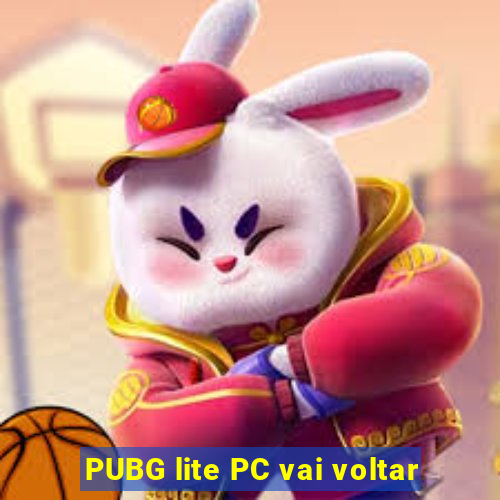 PUBG lite PC vai voltar