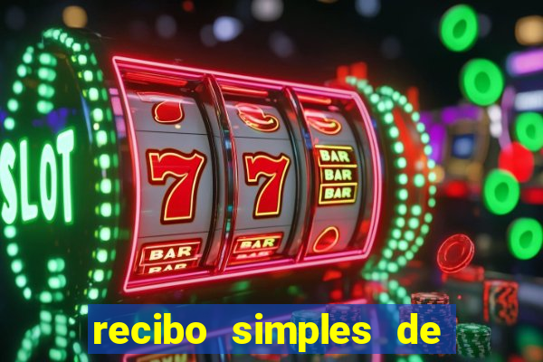 recibo simples de pagamento word