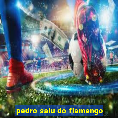 pedro saiu do flamengo