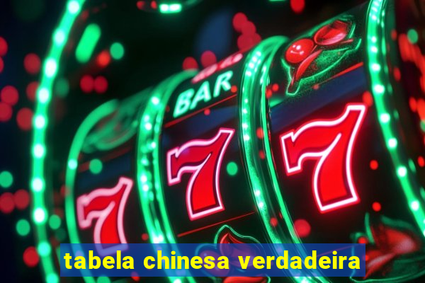 tabela chinesa verdadeira