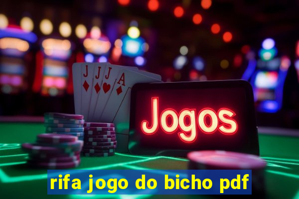 rifa jogo do bicho pdf